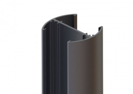 Poteau alu lame bois